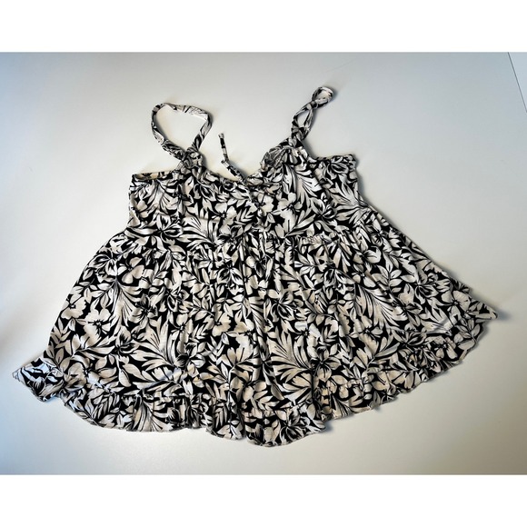 Torrid Super Soft Slub Jersey Floral Print Ruffle Hem Tank Top -‎ Size 2x - Picture 1 of 8